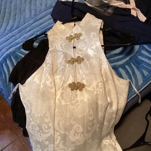 White asian inspired maxi